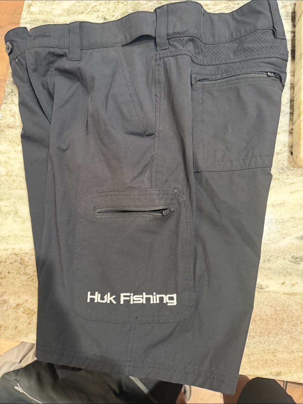 Huk Black Performance Shorts with Subtle Logo excellent cond